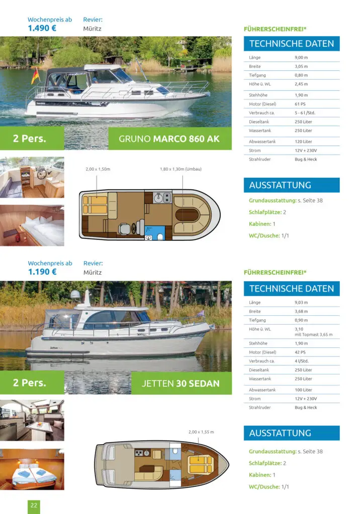 Hausboot mieten Katalog Preise 2022 Seite 22