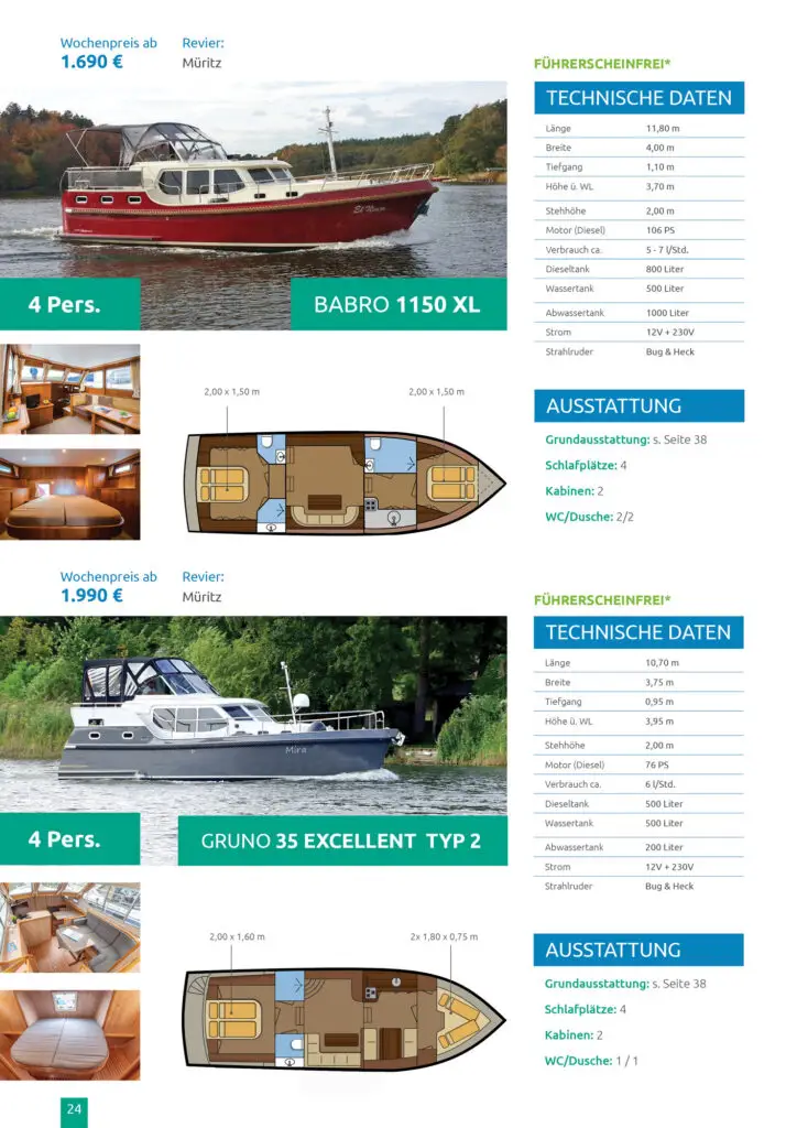 Hausboot mieten Katalog Preise 2022 Seite 24