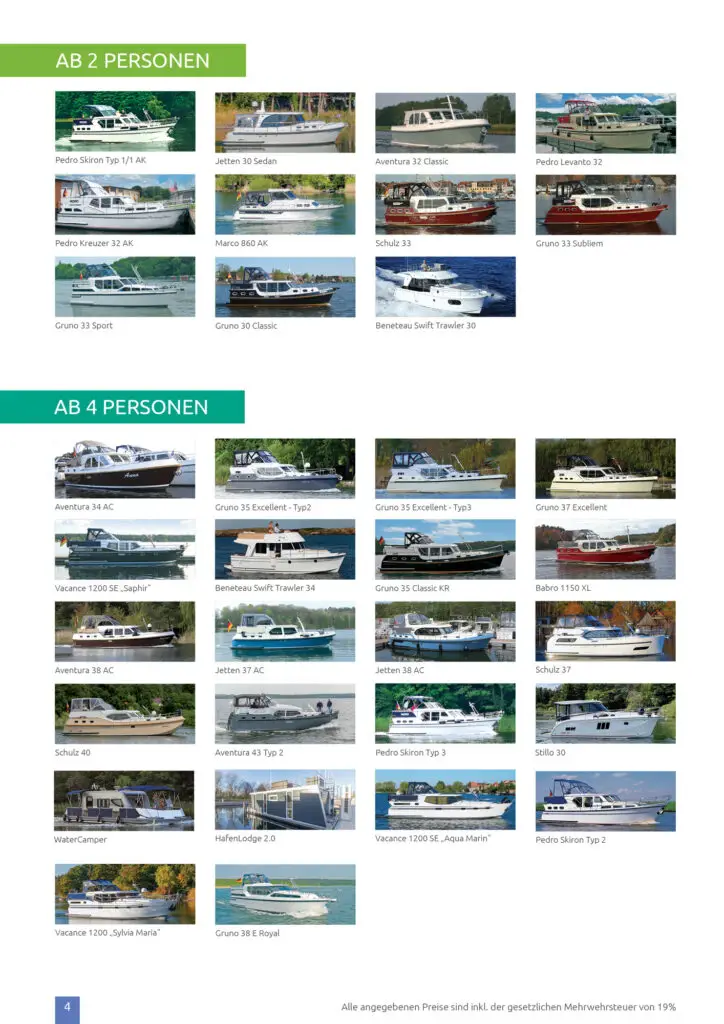 Hausboot mieten Katalog Preise 2022 Seite 4